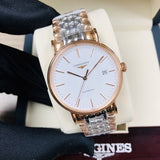 Longines Presence 38.5mm Automatic White Dial Two Tone Steel Strap Watch for Men - L4.921.1.12.7