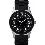 Marc Jacobs Pelly Black Dial Black Plastic Steel Strap Watch for Women - MBM2544