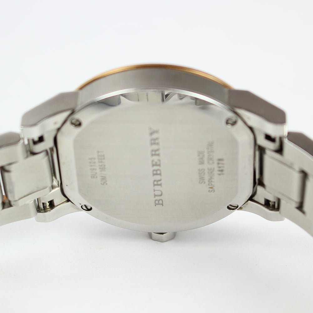 Burberry The City White Dial Two Tone Steel Strap Watch for Women - BU9105