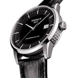 Tissot T Classic Luxury Black Dial Black Leather Strap Watch For Men - T086.407.16.051.00