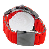 Diesel Mr Daddy 2.0 Black Dial Red Steel Strap Watch For Men - DZ7370