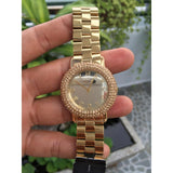 Marc Jacobs Marci Gold Dial Gold Stainless Steel Strap Watch for Women - MBM3191