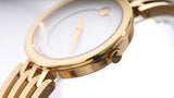 Movado Esperanza 28mm Mother of Pearl Dial Gold Steel Strap Watch For Women - 0607054