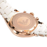 Emporio Armani Sportivo Silver Dial White Silicone Strap Watch For Women - AR5920