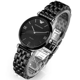 Emporio Armani Ceramica Black Dial Black Ceramic Strap Watch For Women - AR1487