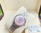 Tissot T Classic Carson Premium Lady Pink Mother of Pearl Dial Silver Steel Strap Watch For Women - T122.210.11.159.00