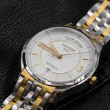 Tissot T Classic T One Automatic Silver Dial Two Tone Steel Strap Watch For Men - T038.430.22.037.00