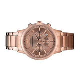 Emporio Armani Classic Rose Gold Chronograph Steel Strap Watch For Men - AR2452