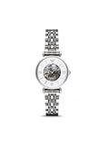 Emporio Armani Meccanico Mother of Pearl Dial Silver Steel Strap Watch For Women - AR1991