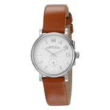 Marc Jacobs Baker White Dial Brown Leather Strap Watch for Women - MBM1270