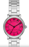 Marc Jacobs Roxy Fuchsia Dial Silver Steel Strap Watch for Women - MJ3528