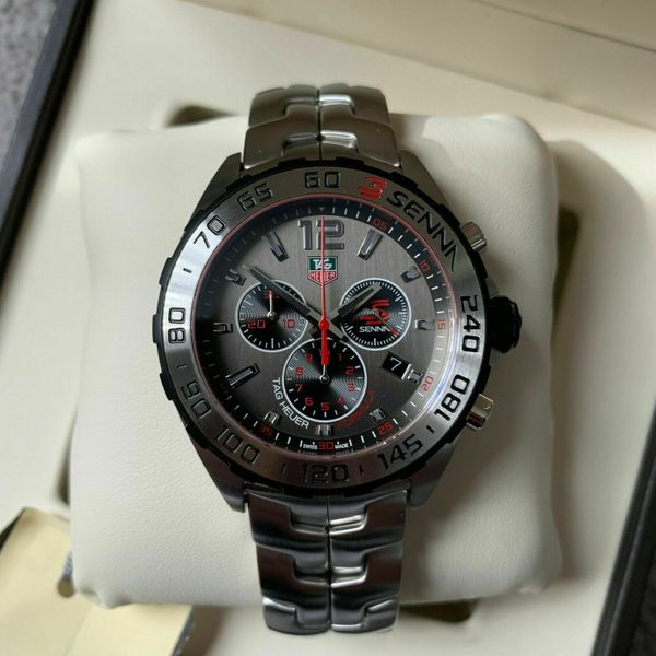 Tag Heuer Formula 1 Special Edition Chronograph Grey Dial Silver Steel Strap Watch for Men - CAZ1012.BA0883