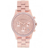 Marc Jacobs Henry Chronograph Rose Gold Dial Stainless Steel Strap Watch for Women - MBM3118