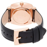 Marc Jacobs Mandy Black Dial Black Leather Strap Watch for Women - MJ1565