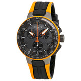 Tissot T Race Cycling Chronograph Black Dial Two Tone Rubber Strap Watch For Men - T111.417.37.441.04