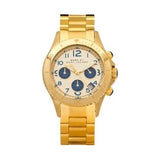 Marc Jacobs Rock Metal Chronograph Gold Dial Gold Steel Strap Watch for Men - MBM3158