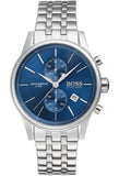 Hugo Boss Jet Blue Dial Silver Steel Strap Watch for Men - 1513384