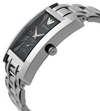 Emporio Armani Classic Black Dial Silver Stainless Steel Watch For Women - AR0157