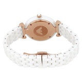 Emporio Armani Ceramica Mother of Pearl Dial White Ceramic Strap Watch For Women - AR1486