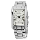 Emporio Armani Classic White Dial Silver Steel Strap Watch For Men - AR0145