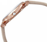 Emporio Armani Gianni T Bar Gunmetal Dial Beige Leather Strap Watch For Women - AR1681