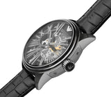 Emporio Armani Meccanico Automatic Black Dial Leather Strap Watch For Men - AR4629