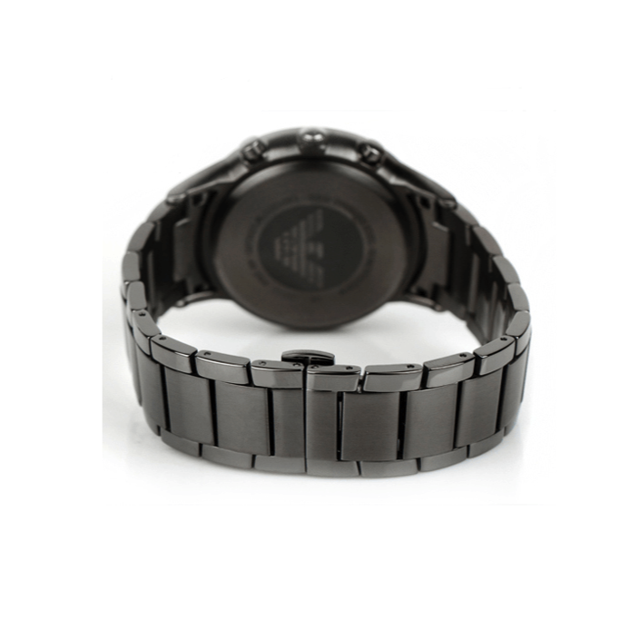 Emporio Armani Classic Chronograph Grey Dial Grey Steel Strap Watch For Men