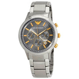 Emporio Armani Quartz Grey Dial Silver Steel Strap Watch For Men - AR11047