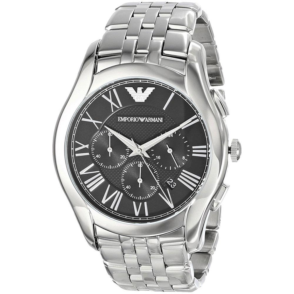 Emporio Armani Classic Chronograph Black Dial Stainless Steel Watch For Men