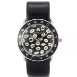 Marc Jacobs Amy Black Dial Black Leather Strap Watch for Women - MBM1163