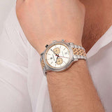 Maserati Legend Chronograph 42mm Ivory Dial Stainless Steel Watch For Men - R8873638002