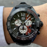 Tag Heuer Formula 1 Indy 500 Limited Edition Chronograph Black Dial Black Rubber Strap Watch for Men - CAZ101AD.FT8024