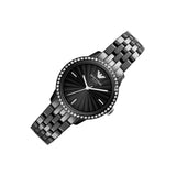 Emporio Armani Crystal Ceramica Black Dial Black Steel Strap Watch For Women - AR1478