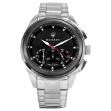 Maserati Traguardo Analog Black Dial Stainless Steel Watch For Men - R8873612015