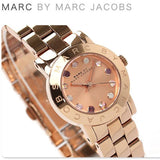 Marc Jacobs Amy Rose Gold Dial Rose Gold Stainless Steel Strap Watch for Women - MBM3219