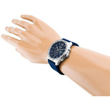 Hugo Boss Professional Chronograph Blue Dial Blue Silicone Strap Watch for Men - 1513526