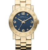 Marc Jacobs Amy Green Dial Gold Stainless Steel Strap Watch for Women - MBM8619