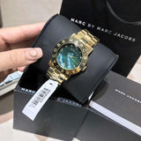 Marc Jacobs Amy Green Gold Stainless Steel Strap Watch for Women - MBM8609