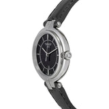 Tissot T Lady Flamingo Black Dial Black Leather Strap Watch For Women - T094.210.16.051.00