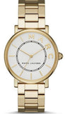 Marc Jacobs Roxy White Dial Gold Steel Strap Watch for Women - MJ3522