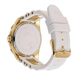 Guess Intrepid White Dial Two Tone Silicone Strap Watch For Women - W0325L2