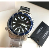 Citizen Promaster Fugu Limited Edition Diver's 200m Automatic Black Dial Silver Steel Strap Watch For Men - NY0098-84E