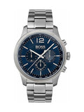 Hugo Boss Professional Chronograph Blue Dial Silver Steel Strap Watch for Men - 1513527