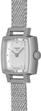 Tissot Lovely Square Silver Dial Silver Mesh Bracelet Watch For Women - T058.109.11.036.00