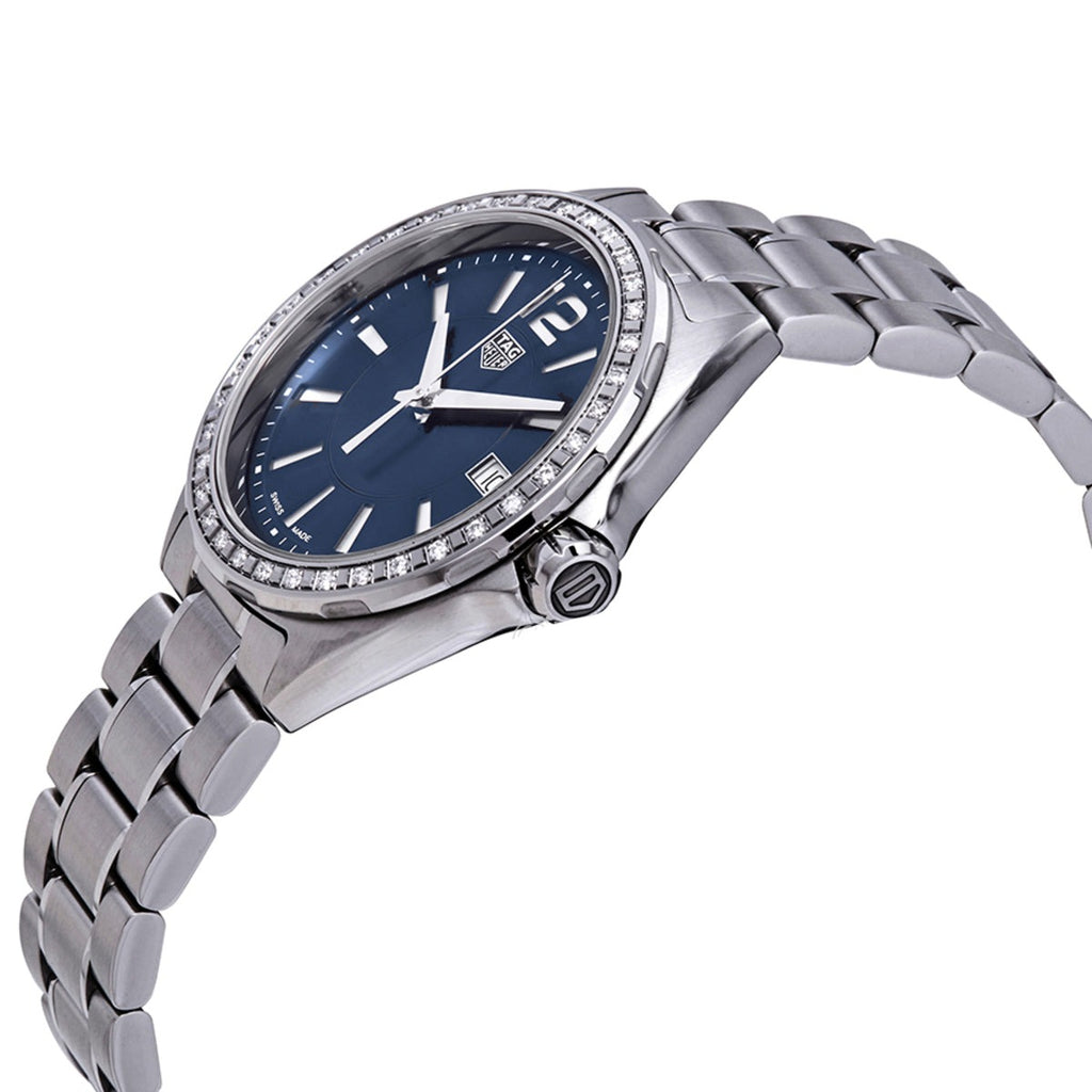 Tag Heuer Formula 1 Quartz 35mm Blue Dial with Diamonds Silver Steel Strap Watch for Women - WBJ1316.BA0666