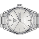 Tag Heuer Carrera Calibre 5 Automatic 41mm White Dial Silver Steel Strap Watch for Men - WAR201B.BA0723