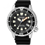 Citizen Eco Drive Pro Master Diver Black Dial Black Steel Strap Watch For Men - BN0150-28E