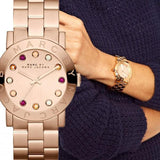 Marc Jacobs Amy Dexter Rose Gold Dial Rose Gold Stainless Steel Strap Watch for Women - MBM3216