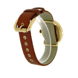 Marc Jacobs Amy White Dial Brown Leather Strap Watch for Women - MBM8574