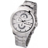 Maserati Ingegno Chronograph White Dial Silver Steel Strap Watch For Men - R8873619004